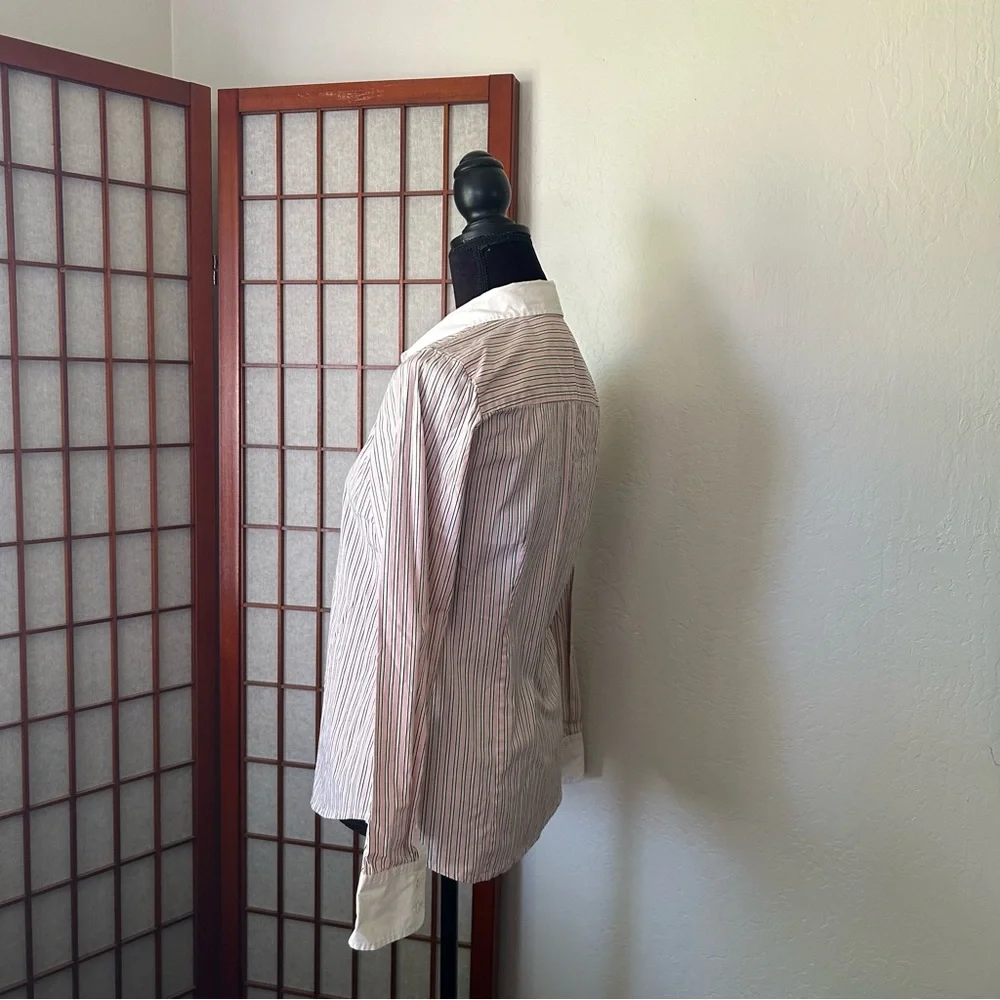 Pink Pinstripe J. Crew Button Up - Picture 5 of 17